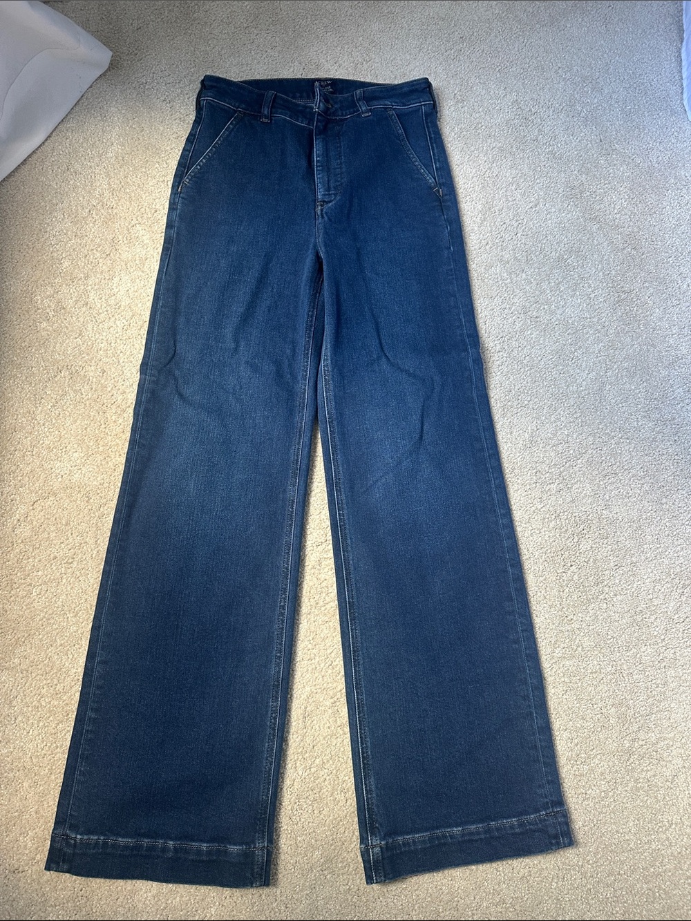 J. Crew Deep Indigo Wide-Leg Jeans